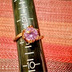 Fragrant Jewels Gold Ring with Pink Gemstone